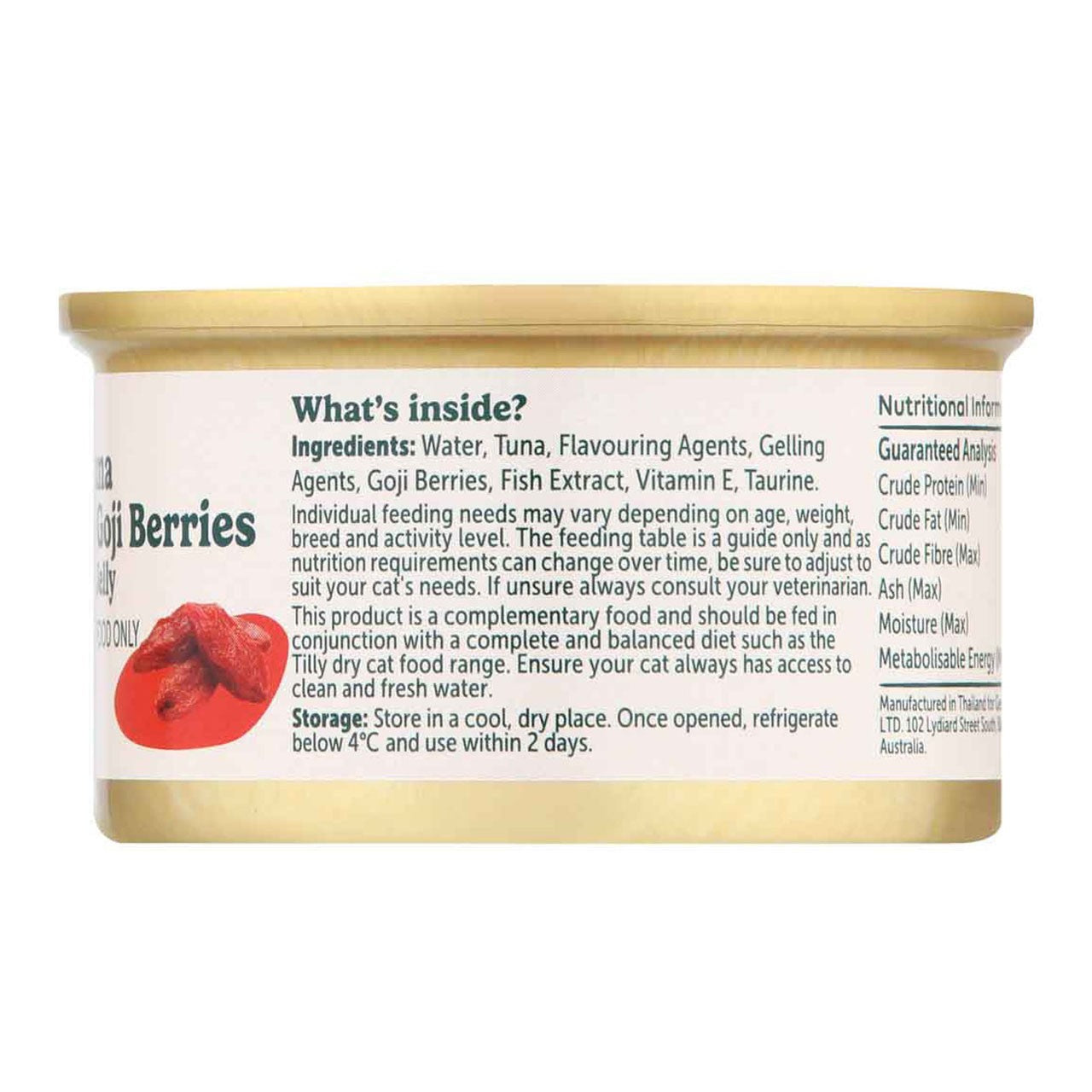 Tilly Indulgent Meals Tuna & Goji Berries in Jelly Wet Cat Food