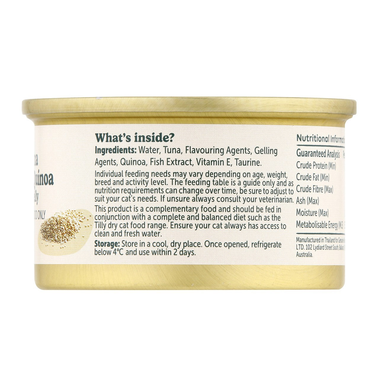 Tilly Indulgent Meals Tuna & Quinoa in Jelly Wet Cat Food