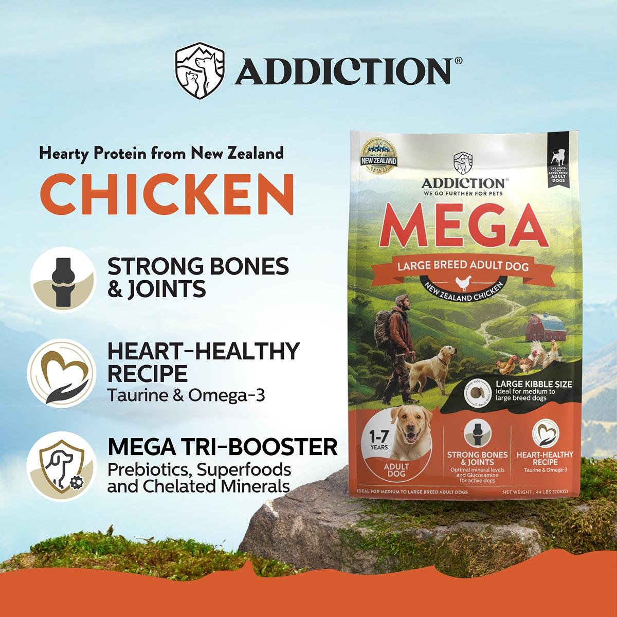 Addiction MEGA Large Breed Adult Dry Dog Food