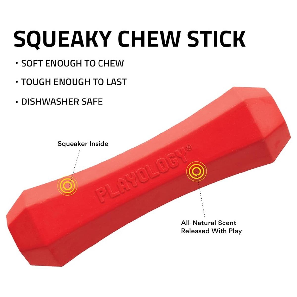 Playology Squeaky Chew Stick Toy - Beef