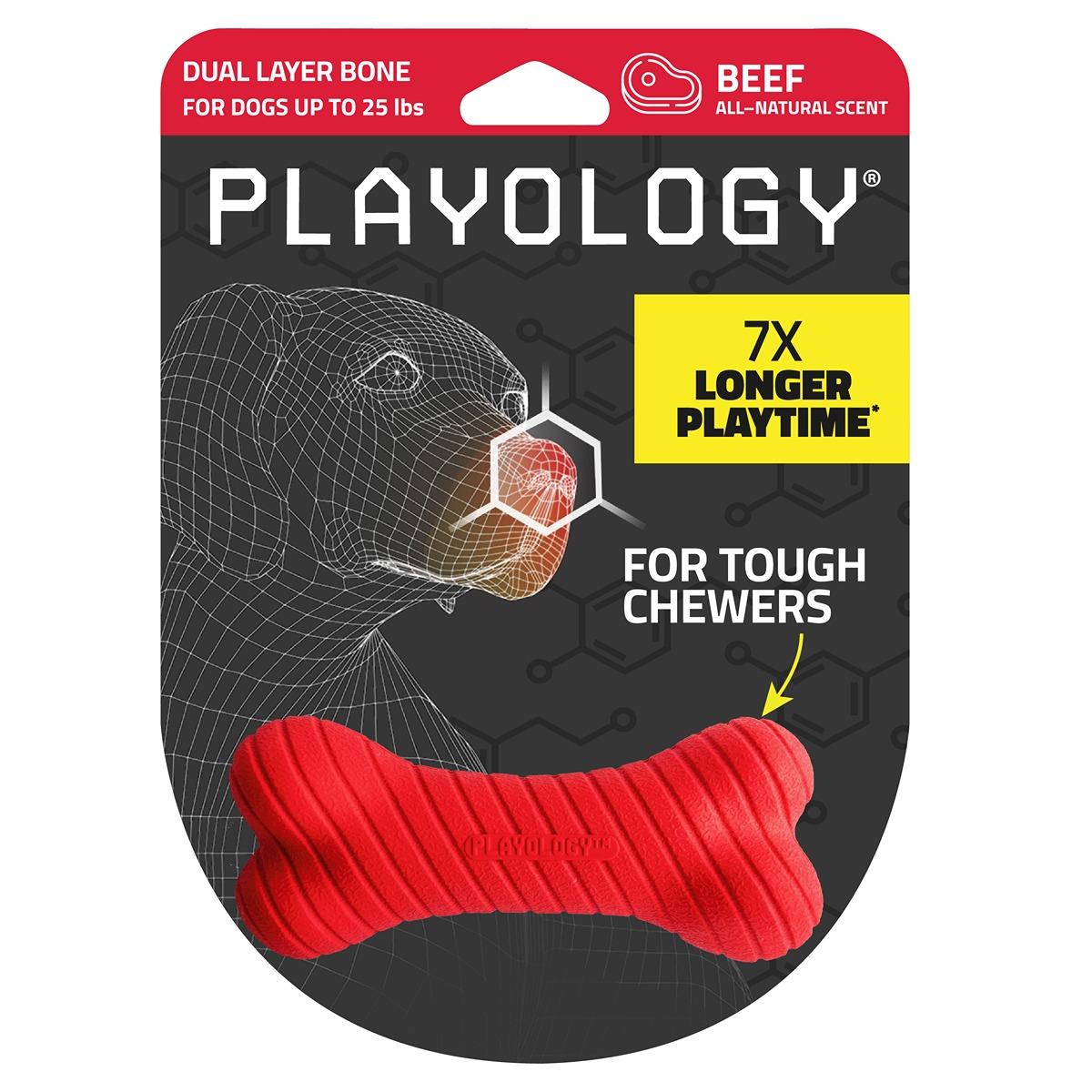 Playology Dual Layer Bone Toy - Beef