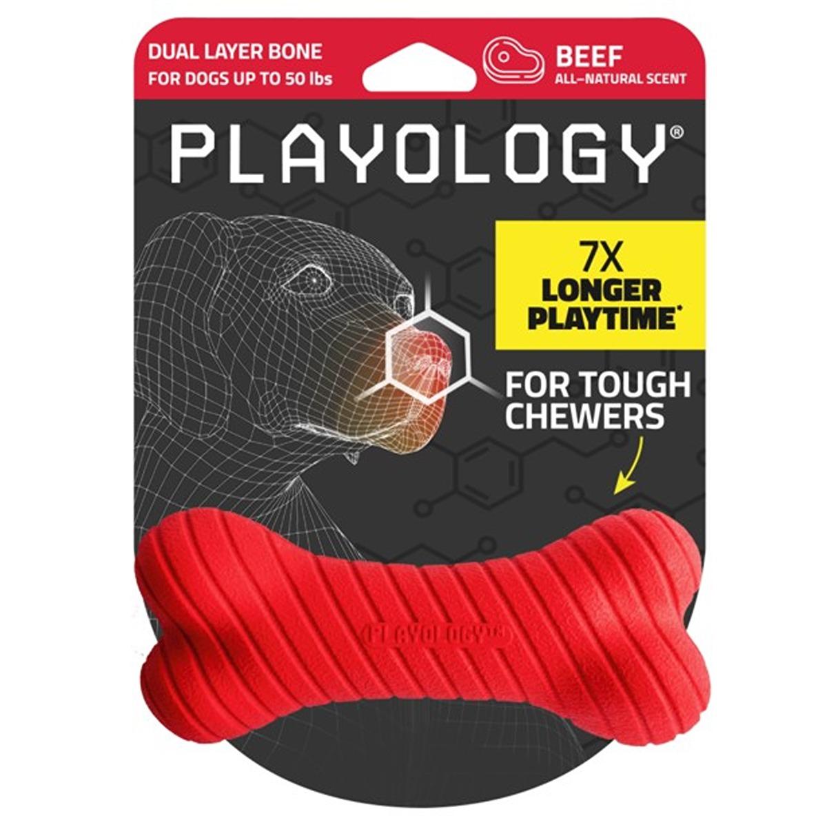 Playology Dual Layer Bone Toy - Beef
