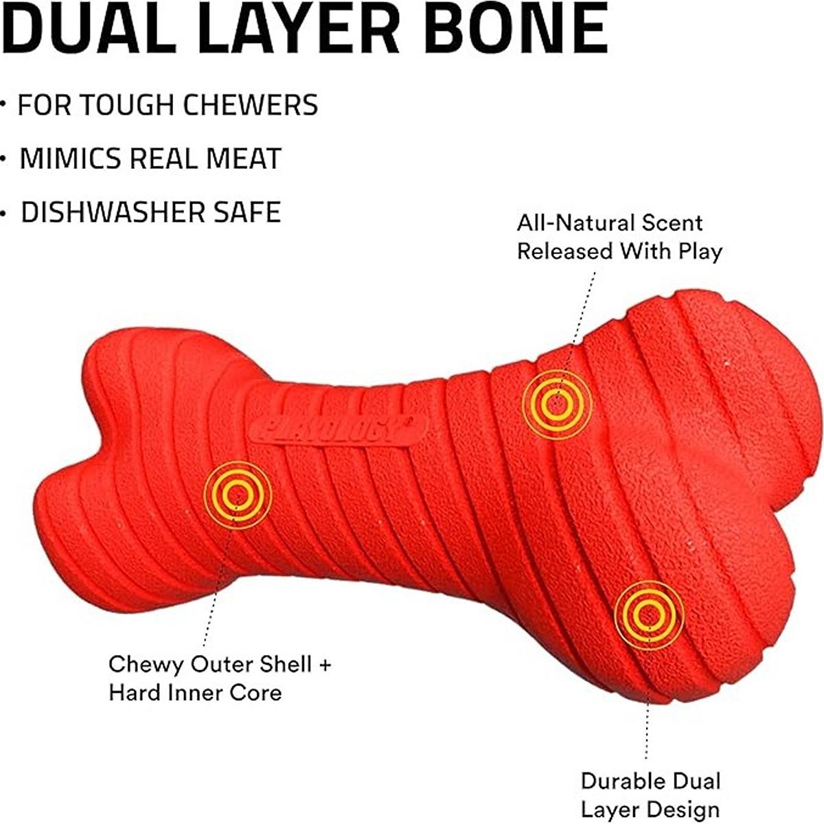 Playology Dual Layer Bone Toy - Beef
