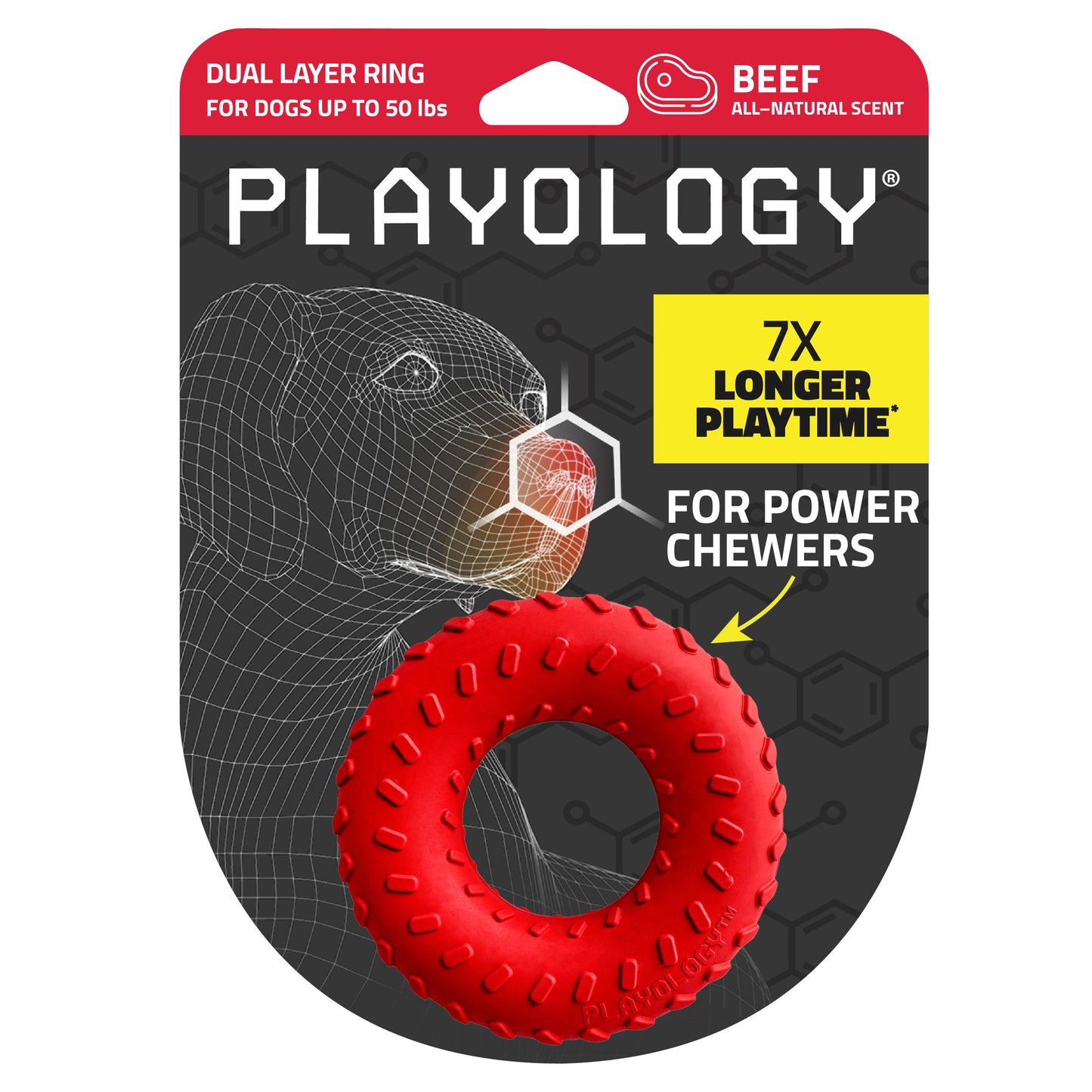 Playology Dual Layer Ring Toy - Beef
