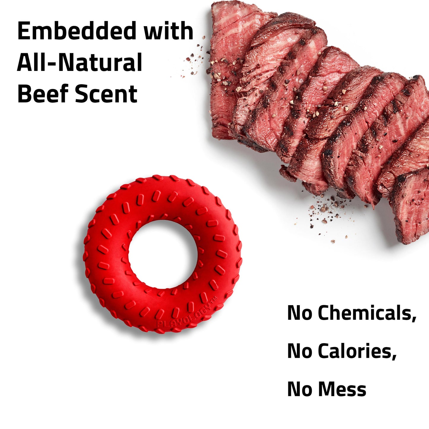 Playology Dual Layer Ring Toy - Beef