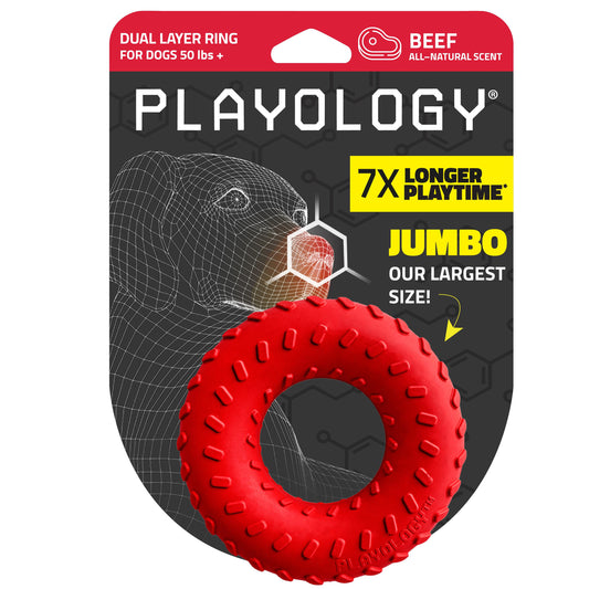 Playology Dual Layer Ring Toy - Beef