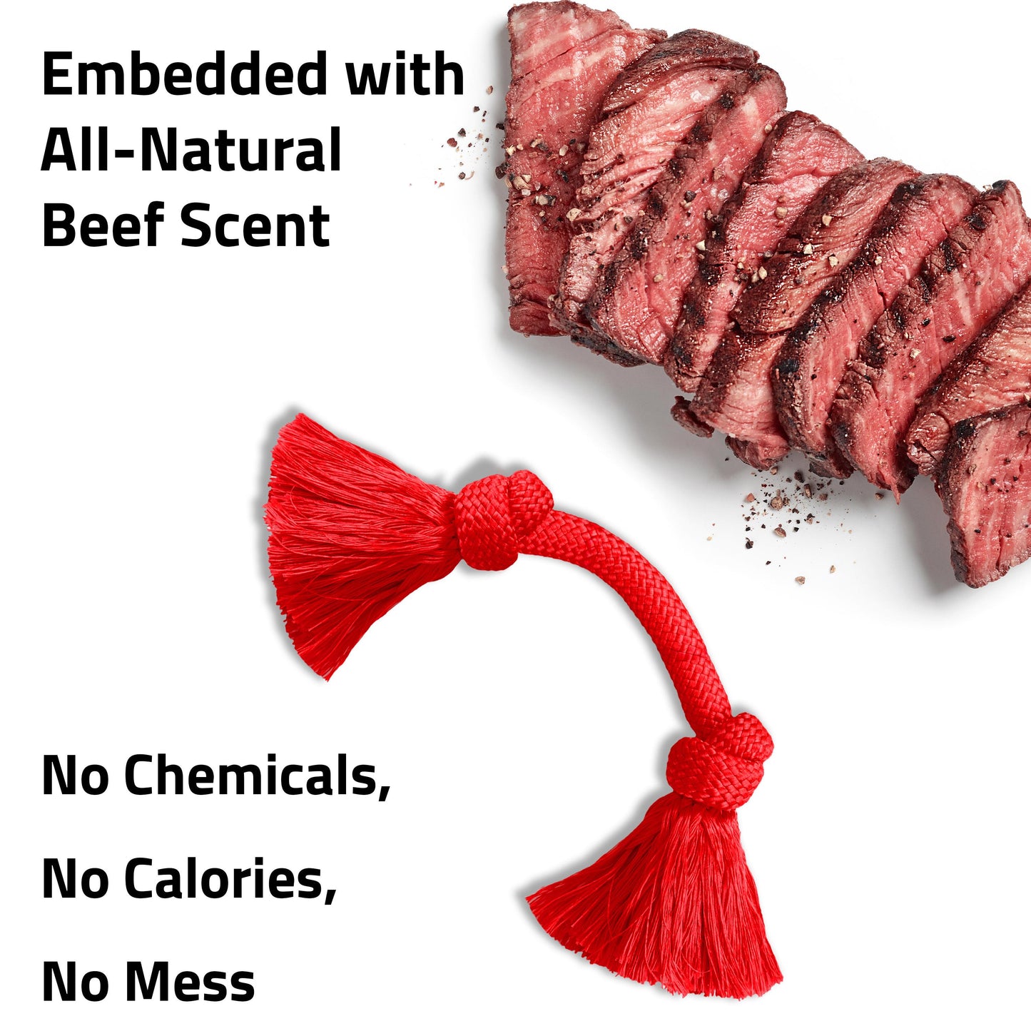 Playology Dri-Tech Rope Toy - Beef