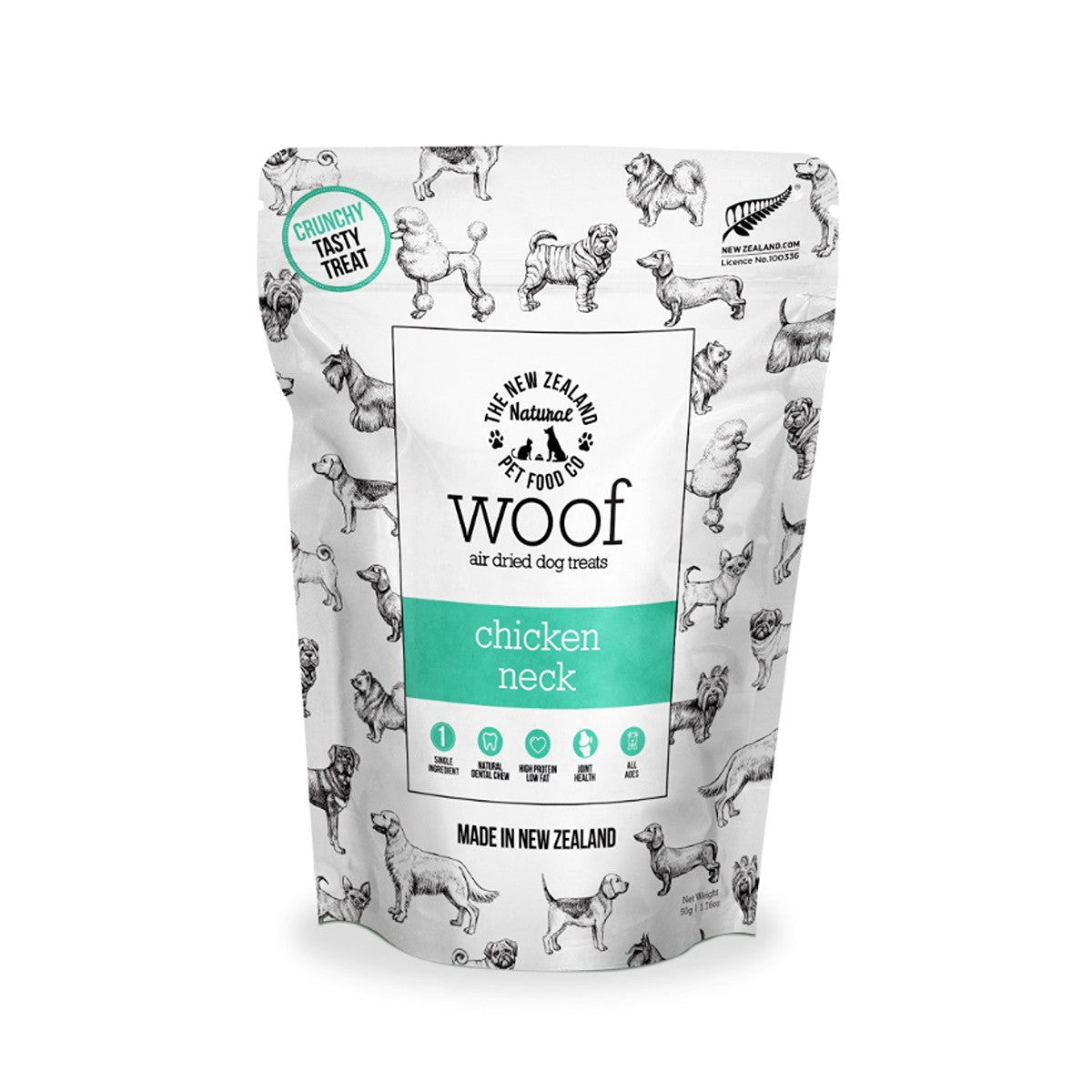 Woof Air-Dried Chicken Neck Dog Treats