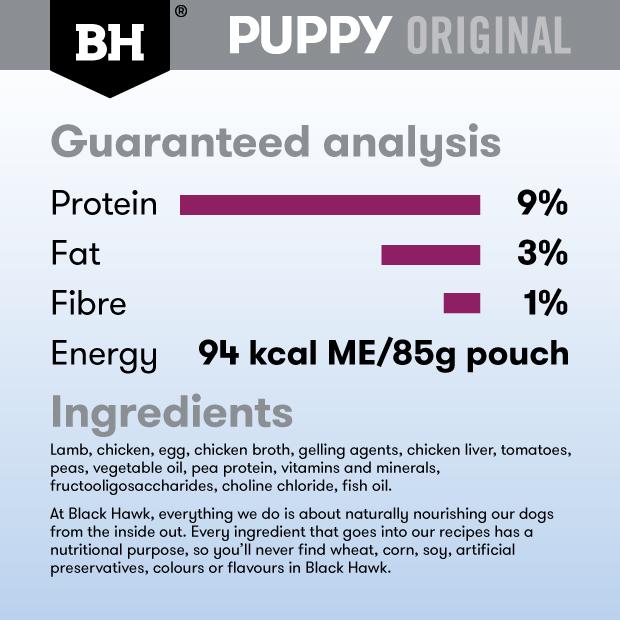 Black Hawk Lamb Puppy Wet Food Pouch