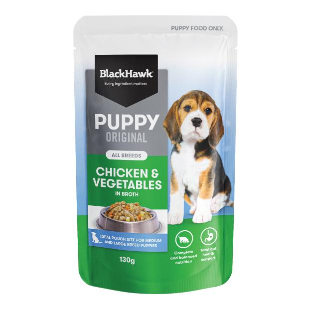 Black Hawk Chicken Puppy Wet Food Pouch