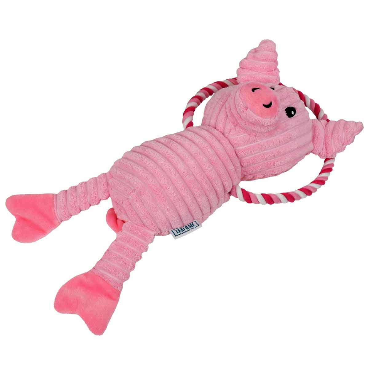 Lexi & Me Pig Plush/Rope Tug Dog Toy