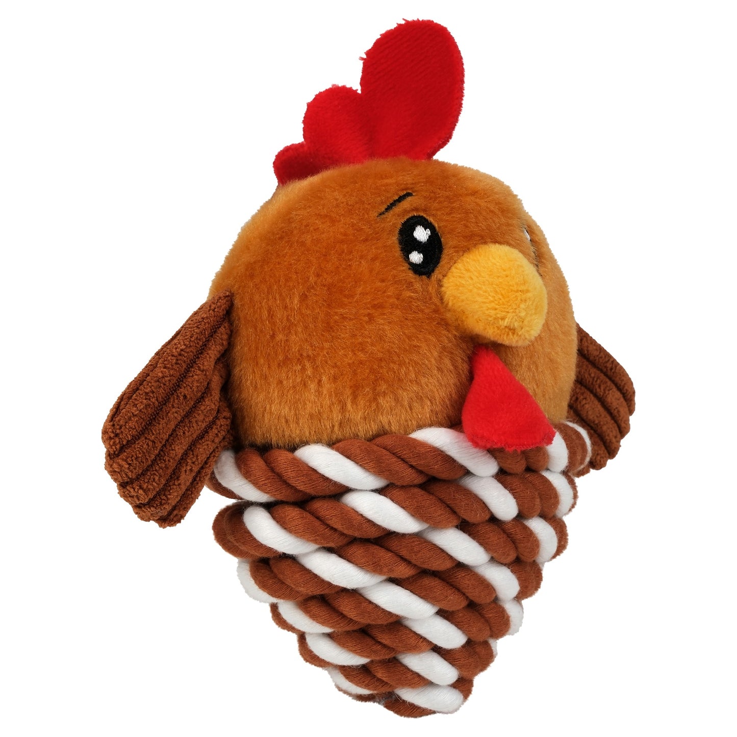 Lexi & Me Rooster Plush & Rope Dog Toy