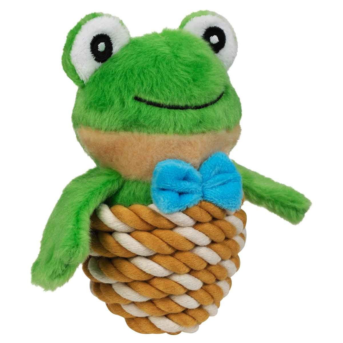 Lexi & Me Frog Plush & Rope Dog Toy