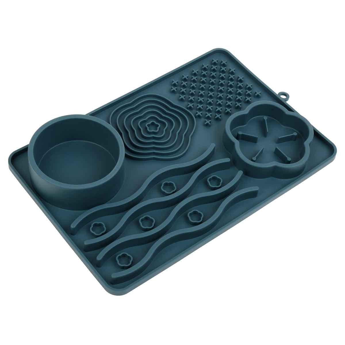 Buddy & Belle Slow Feeder Placemat Lagoon Blue