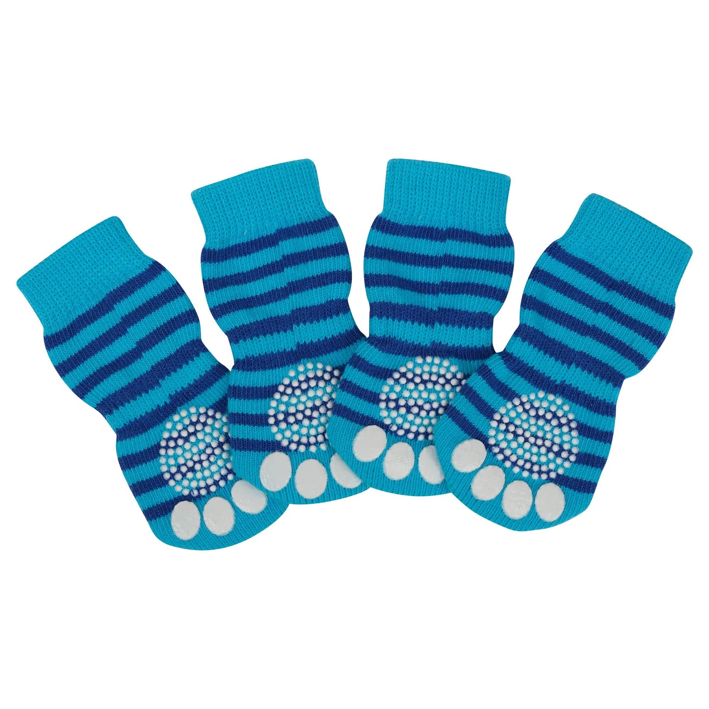 Lexi & Me Grippy Dog Socks Blue Stripes