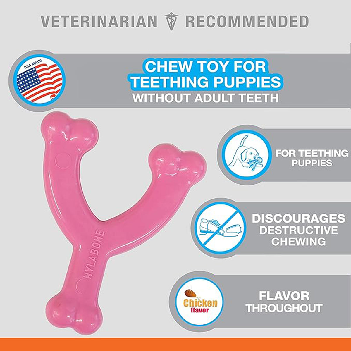Nylabone Puppy Wishbone Chew Dog Toy