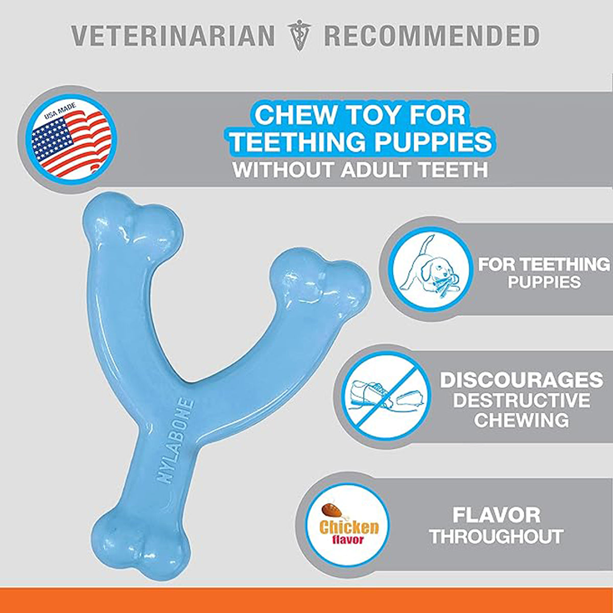 Nylabone Puppy Wishbone Chew Dog Toy