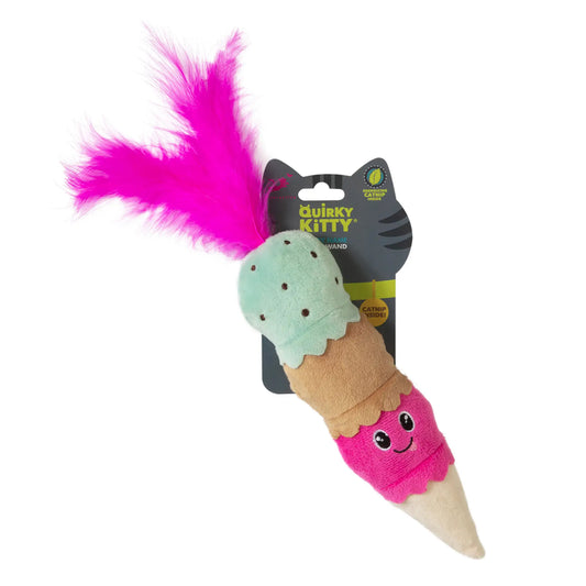 Quirky Kitty Ice Cream Kicker Cat Toy
