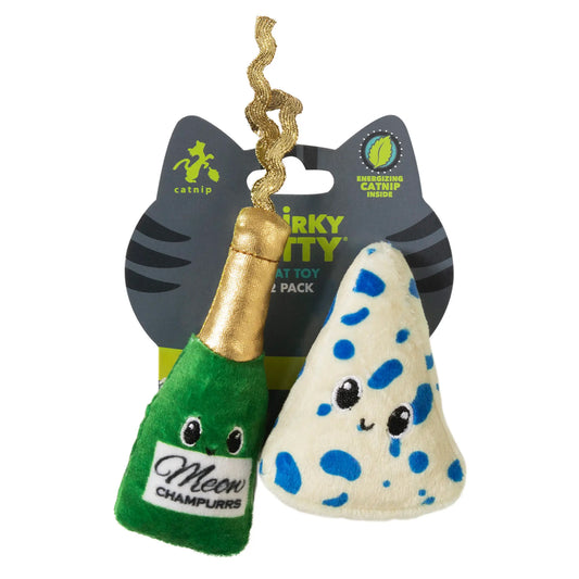 Quirky Kitty Wine And Cheese Cat Toy