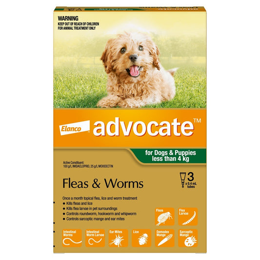 Advocate Spot-On Flea Treatment for Extra Small Dogs 0-4kg