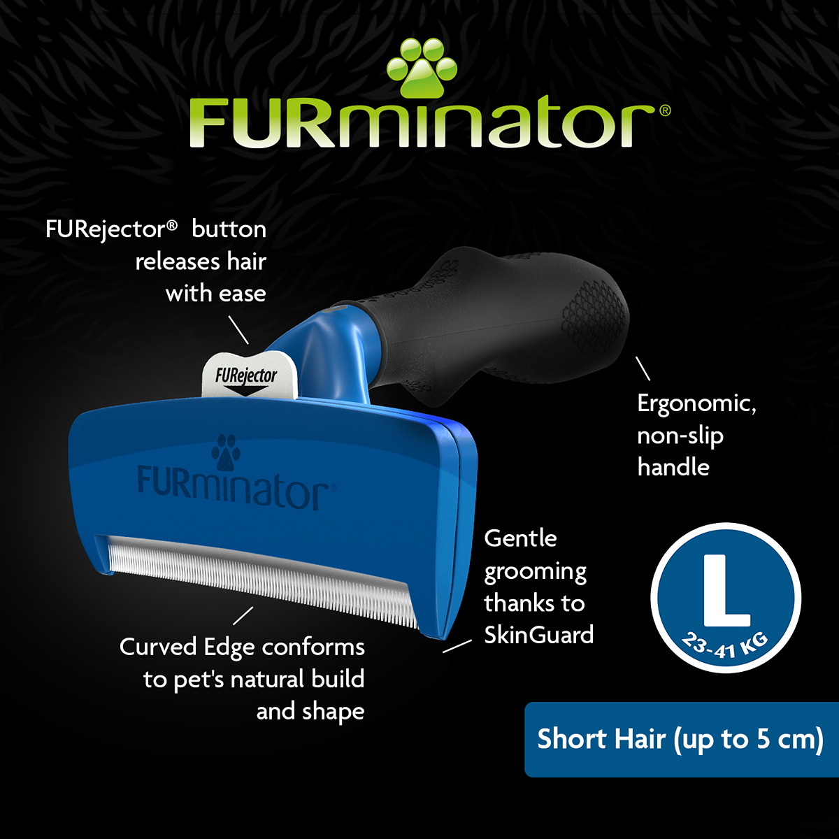 FURminator Short Hair De-Shedding Tool for Dogs
