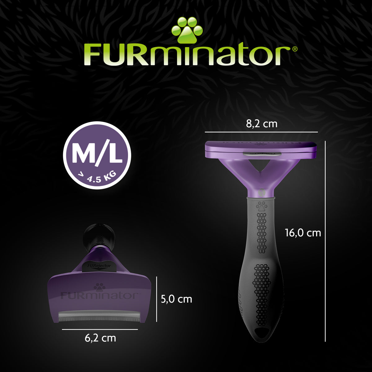 FURminator Long Hair De-Shedding Tool Cat