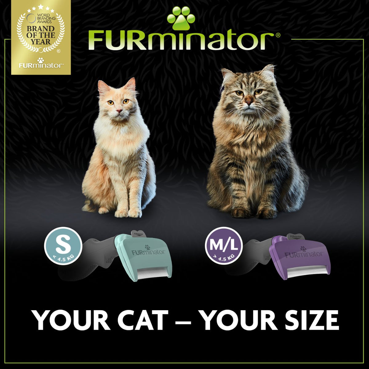 FURminator Long Hair De-Shedding Tool Cat
