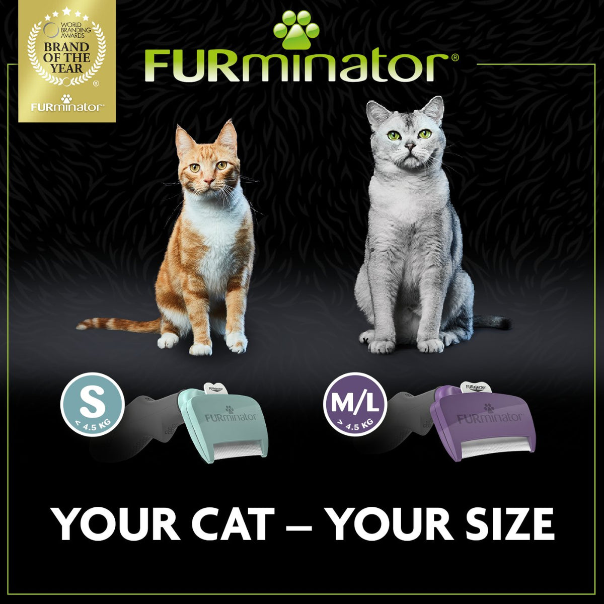 FURminator Short Hair De-Shedding Tool for Cats