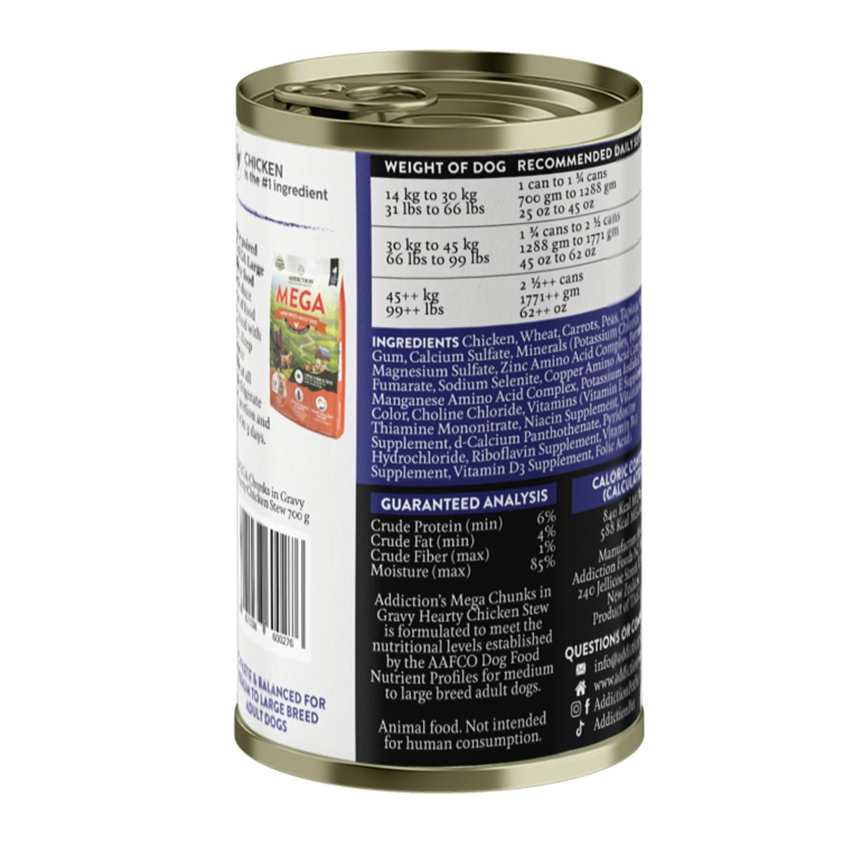 Addiction MEGA Hearty Chicken Stew Gravy Wet Dog Food