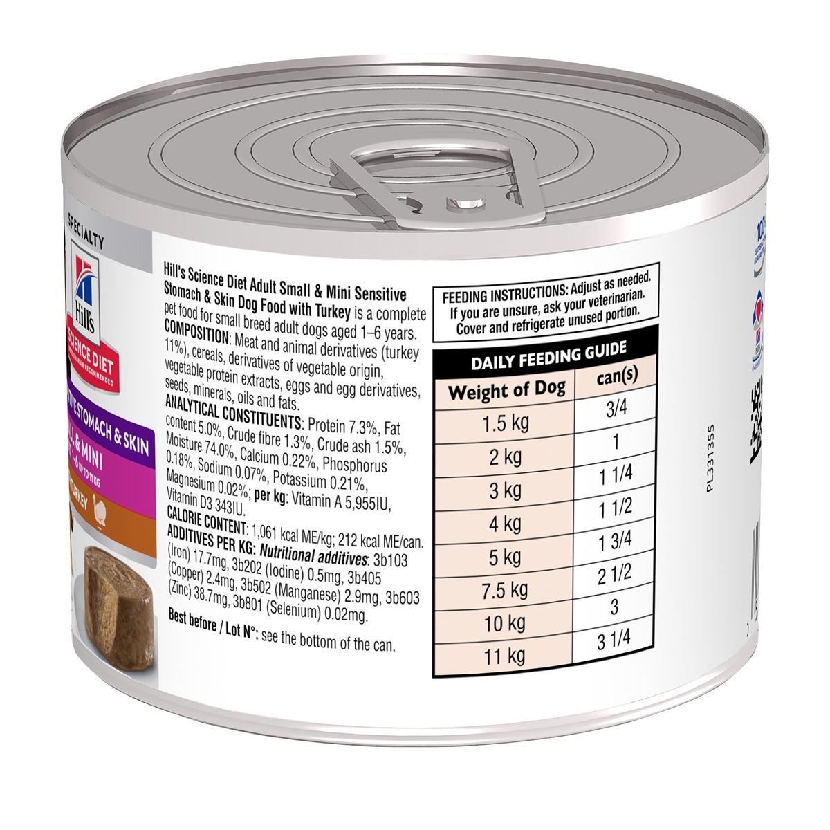 Hill's Science Diet Stomach & Skin Small & Mini Turkey Wet Dog Food