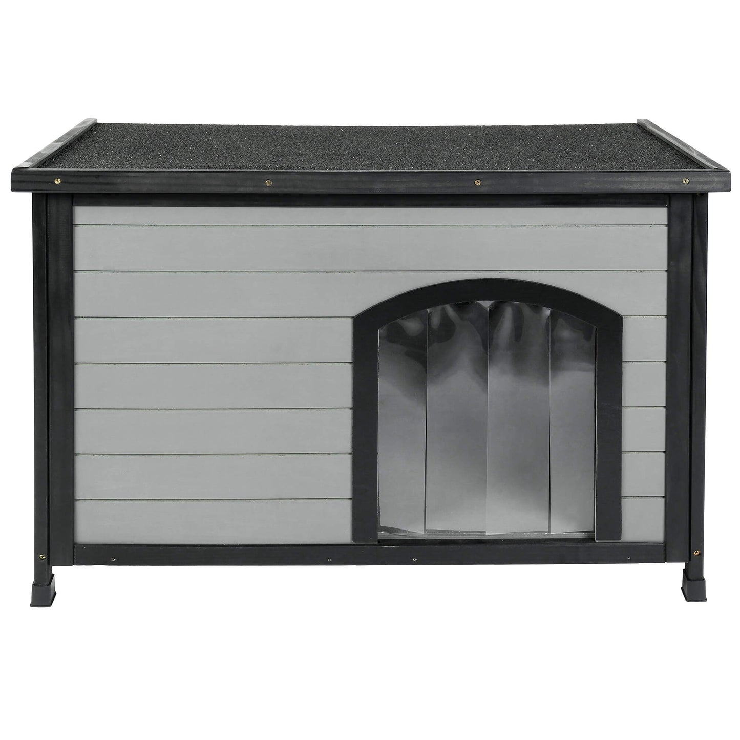 Lexi & Me Outdoor Wooden Dog Kennel Grey/Black