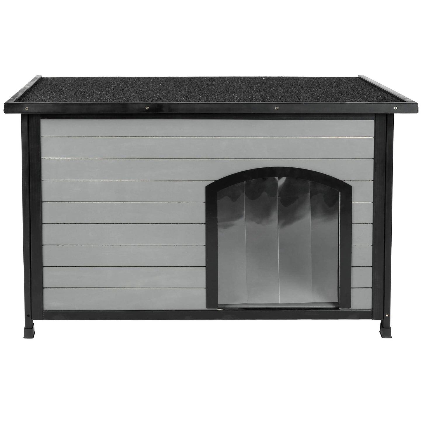 Lexi & Me Outdoor Wooden Dog Kennel Grey/Black