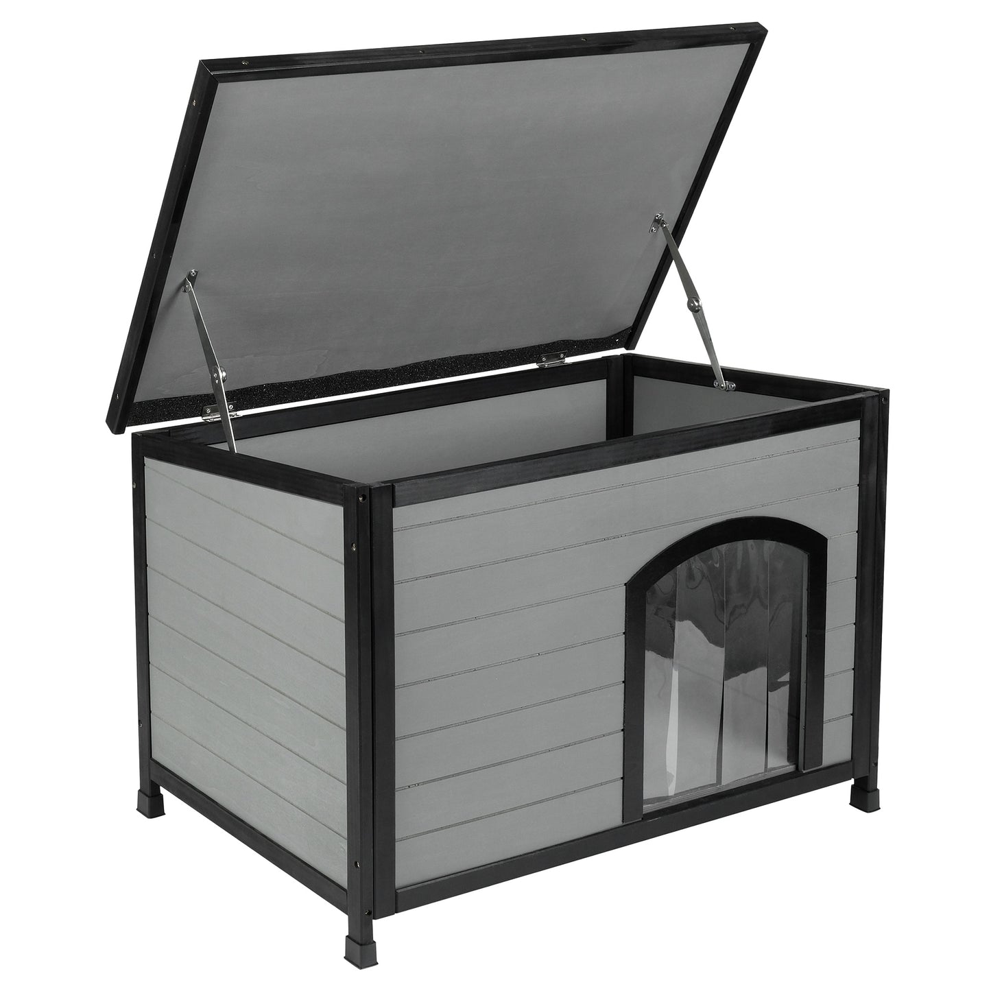 Lexi & Me Outdoor Dog Kennel Grey/Black