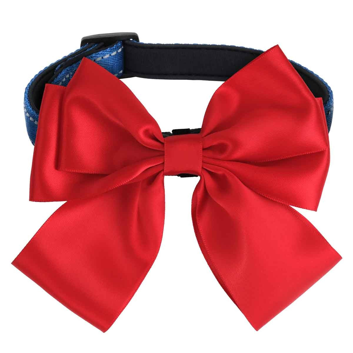 Petstock Christmas Satin Sailor Bow Red