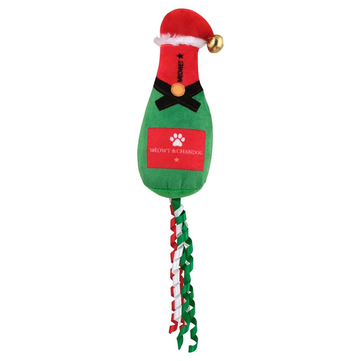 Petstock Christmas Champagne Plush Cat Toy