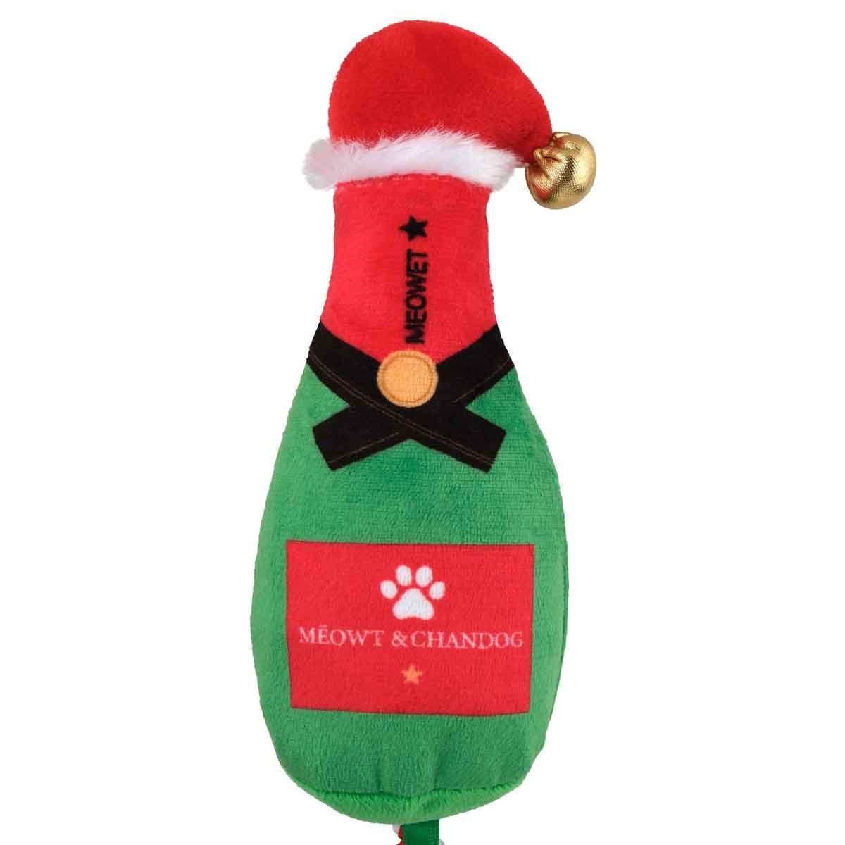 Petstock Christmas Champagne Plush Cat Toy