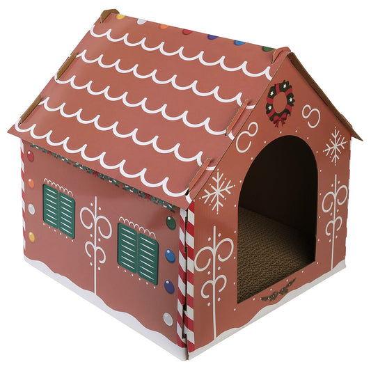 Petstock Christmas Gingerbread House Cat Scratcher Box