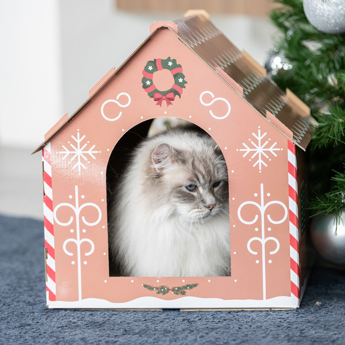 Petstock Christmas Gingerbread House Cat Scratcher Box