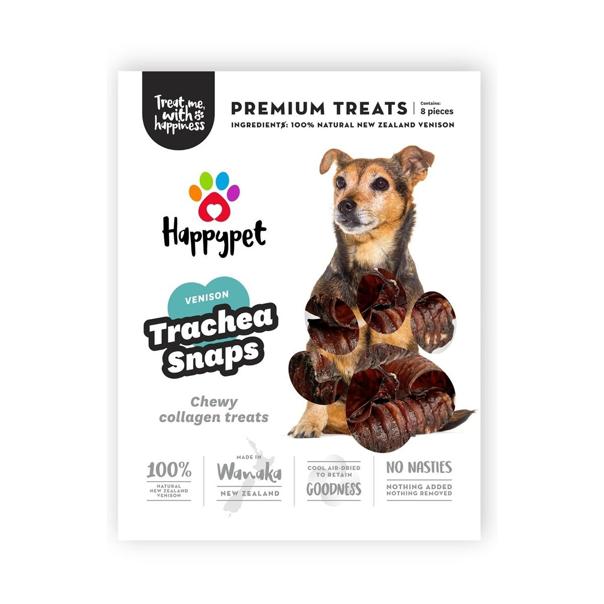 HappyPet Venison Trachea Snaps Dog Treats
