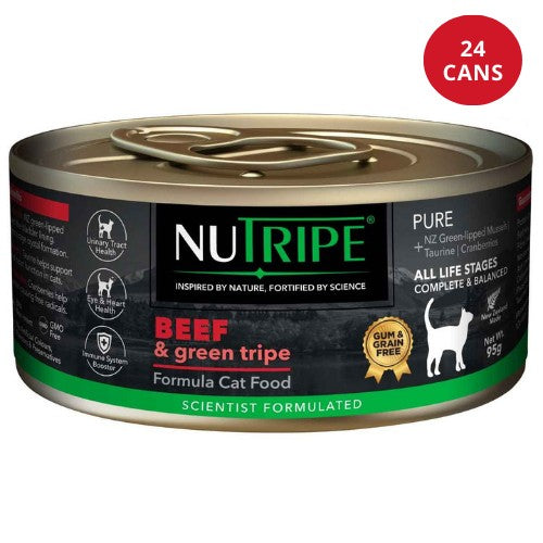 NUTRIPE Pure Gum-Free Beef & Green Tripe Wet Cat Food