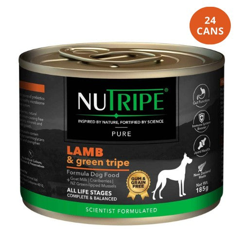 NUTRIPE Pure Gum-Free Lamb & Green Tripe Wet Dog Food