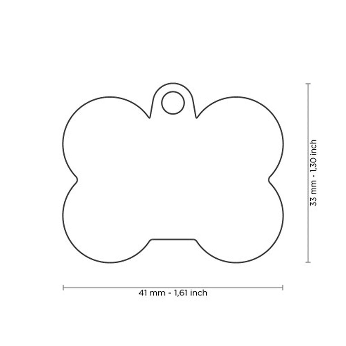 My Family QR Hushtag Bone Pet ID Tag