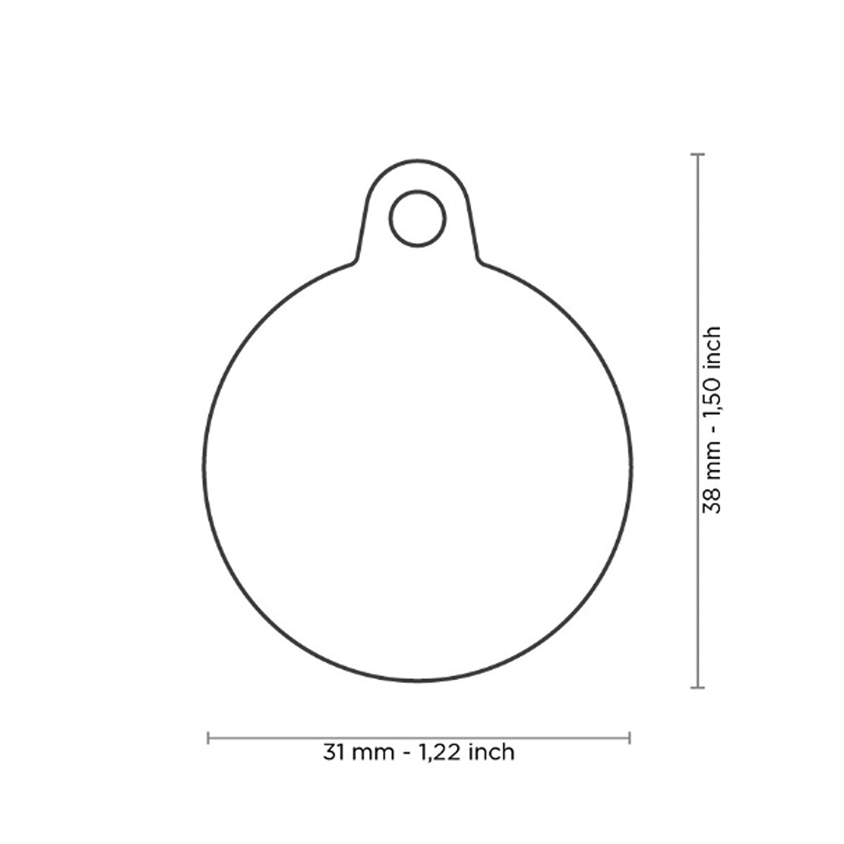 My Family QR Hushtag Circle Pet ID Tag