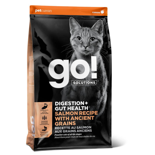 GO! Solutions DIGESTION & GUT Diet Salmon with Ancient Grains Dry Cat Food