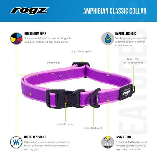 Rogz Amphibian Classic Dog Collar