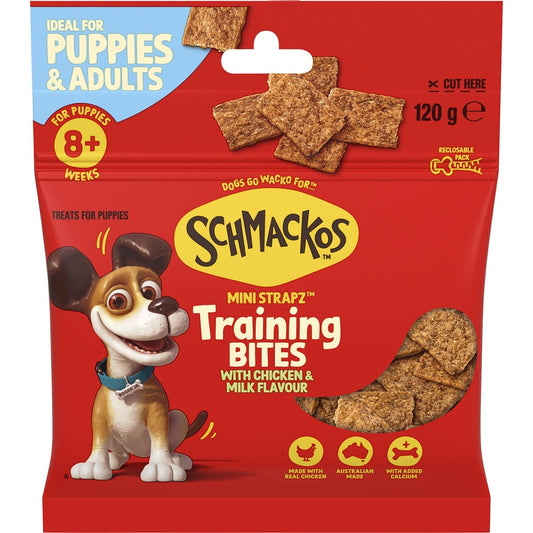 Schmackos Mini Strapz Chicken & Milk Training Dog Treats