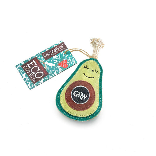 Green & Wild's Eco Dog Toy - Audrey the Avocado