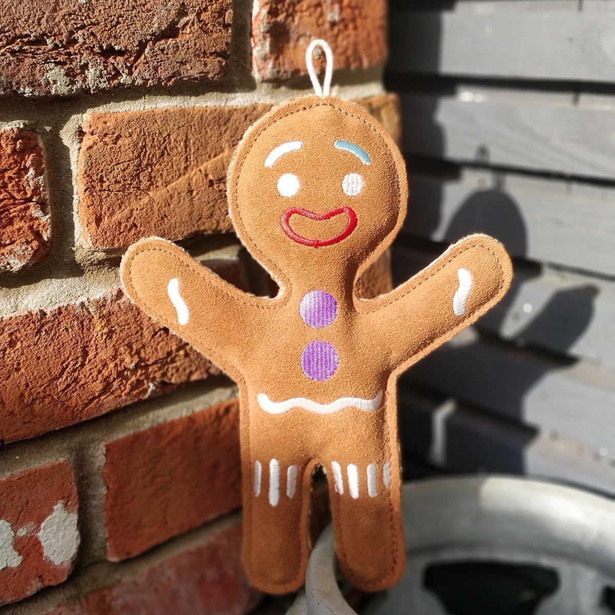 Green & Wild's Eco Dog Toy - Jean Genie the Gingerbread Person