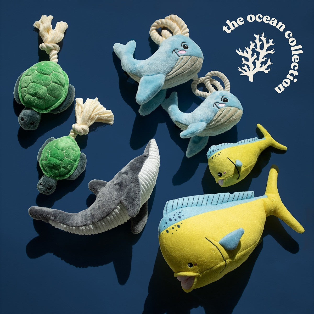 Grrreen Rope Whale Plush Dog Toy