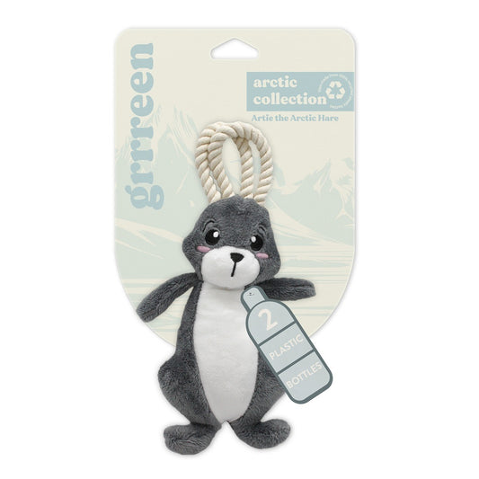 Grrreen Arctic Hare Plush Dog Toy